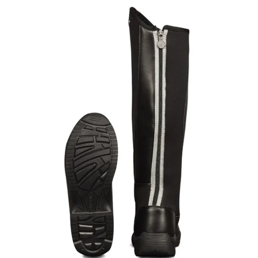 Ovation Tall Black Riding Boots‎ Women's  US 6 Euro 37 All Season Zipper Horse